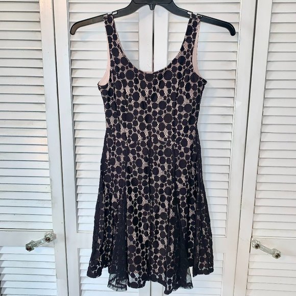 Pink and Black Lace Dress - Picture 1 of 3